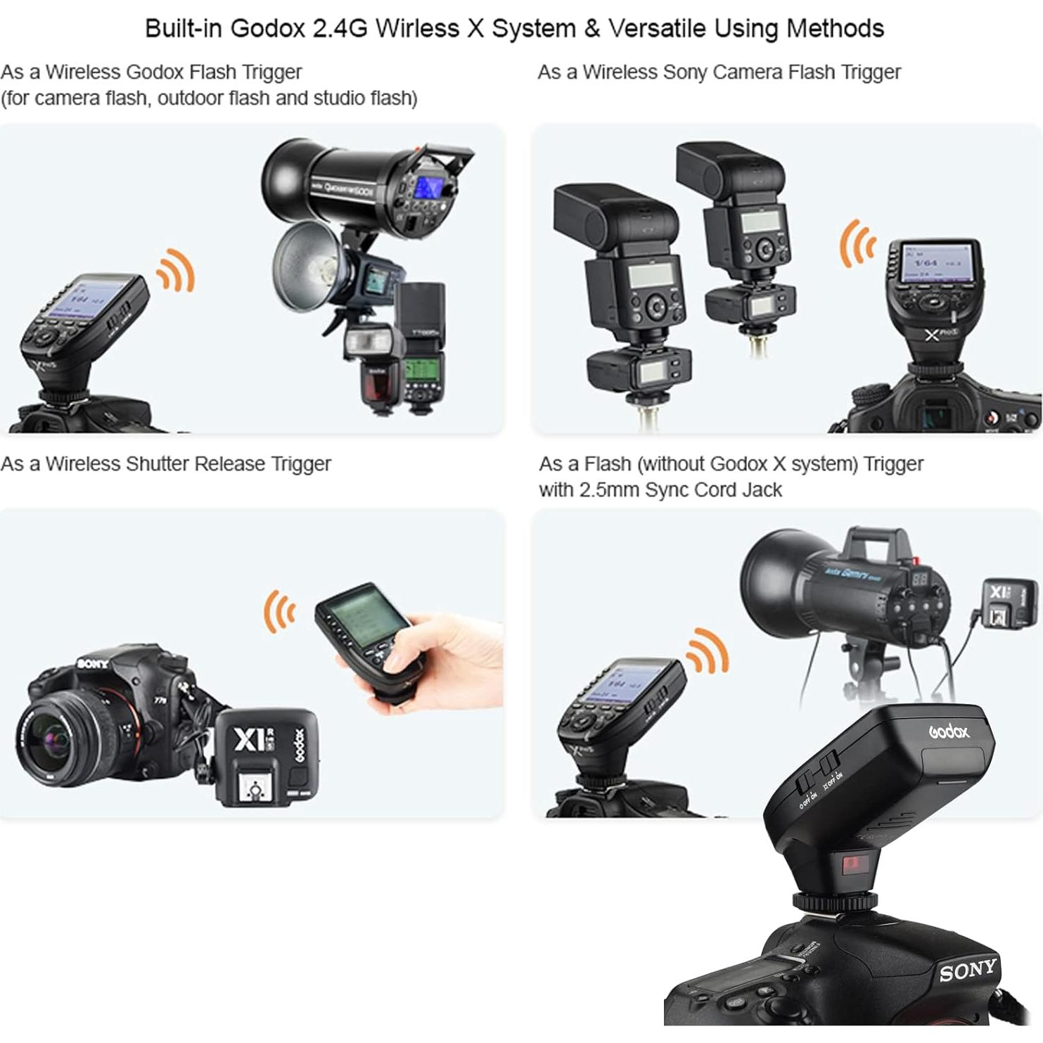 Kit de Estudio Flash Godox AD600BM 600Ws con Softbox 81x81cm