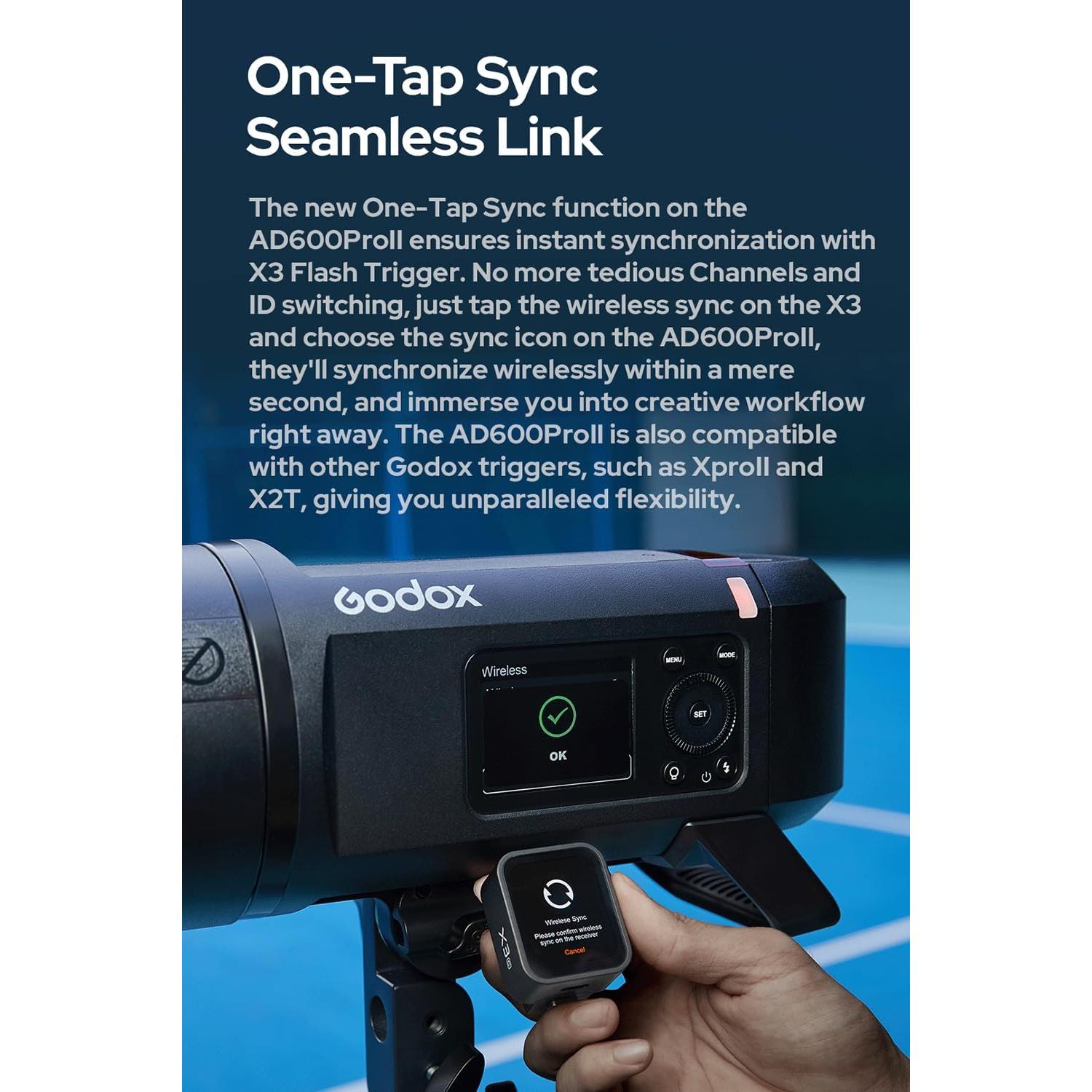 Godox AD600 Pro II Monolight 600Ws con Softbox 32x32