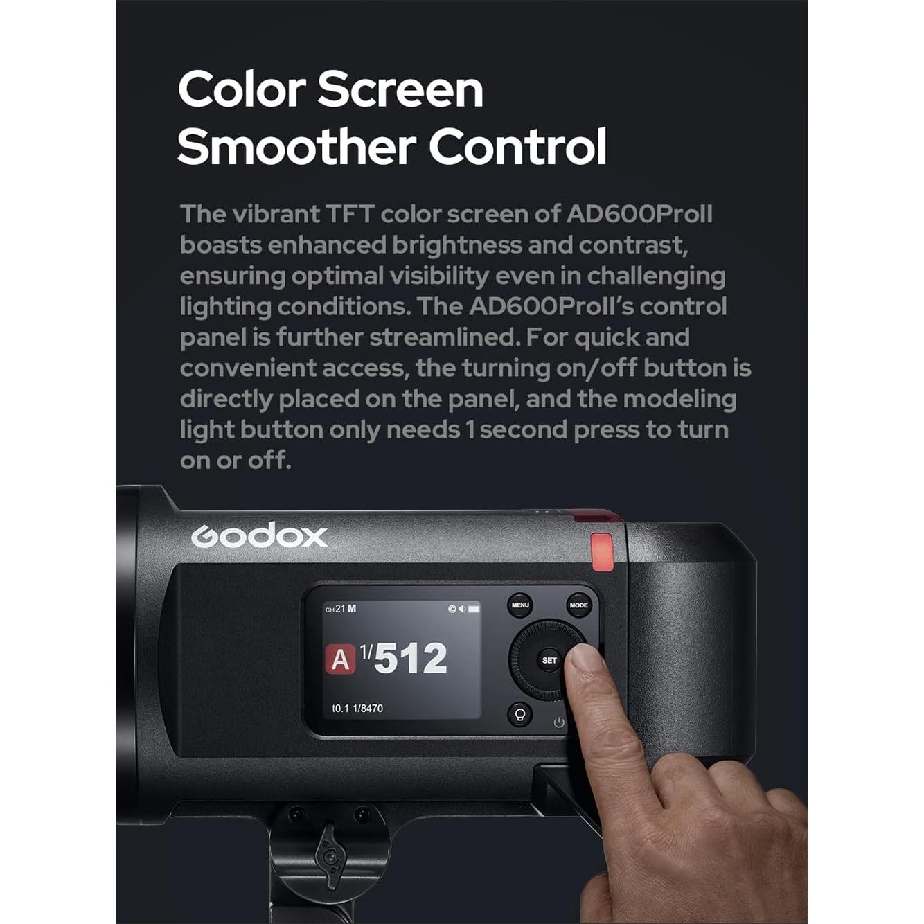 Godox AD600 Pro II Monolight 600Ws con Softbox 32x32