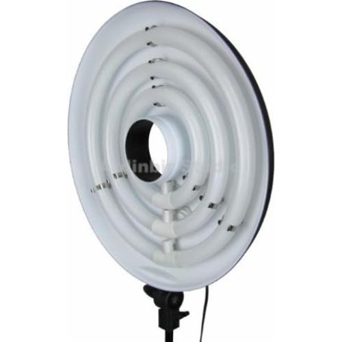 Photo 2100W 5400K Daylight Continuous Cool Fluorescent Video Macro Ring Boom Light Stand Lamp Kit Lighting with White Diffuser