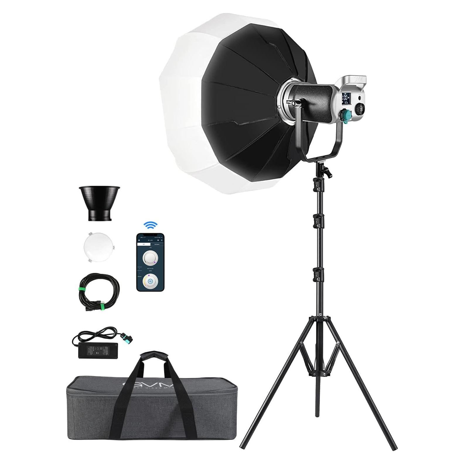 GVM Luz de Video LED 300W con Softbox y Control DMX/APP