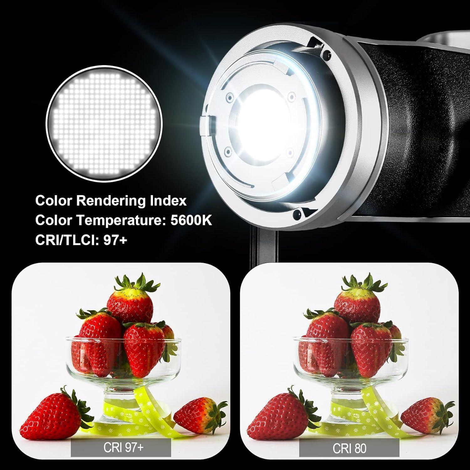 GVM Luz de Video LED 300W con Softbox y Control DMX/APP