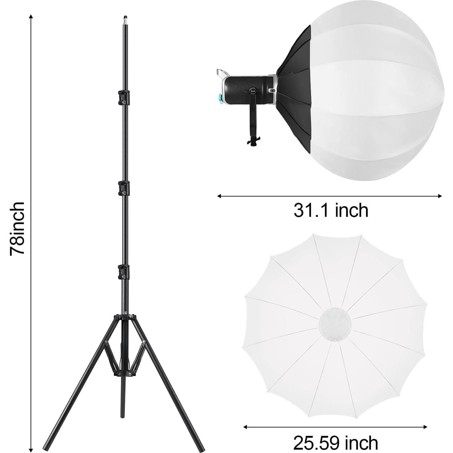 GVM Luz de Video LED 300W con Softbox y Control DMX/APP