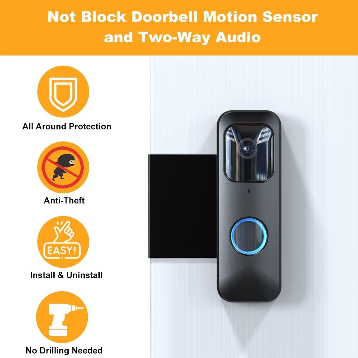 Soporte Antirrobo para Timbre Blink - Fácil Instalación, Negro