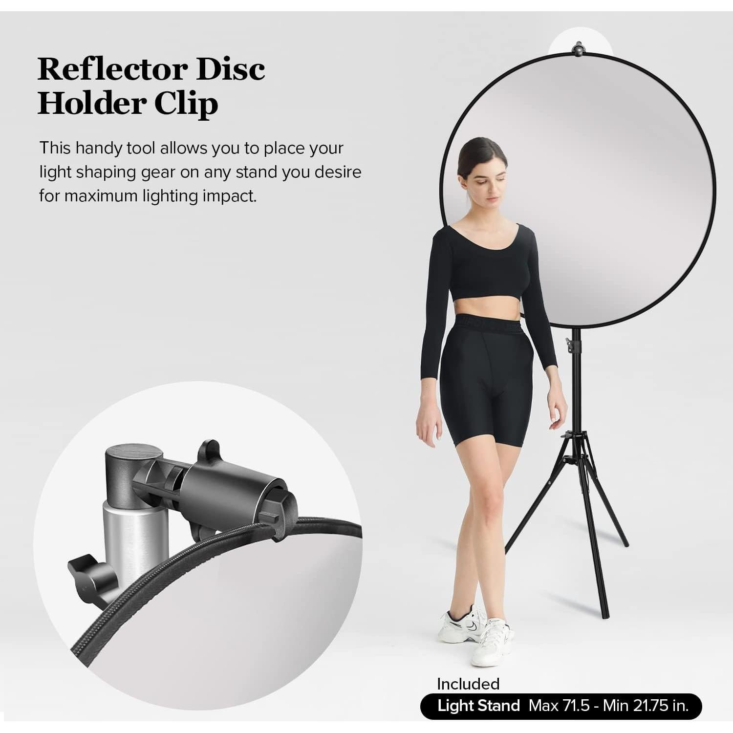 Reflector Plegable 5-en-1 LimoStudio 32" con Soporte y Clip