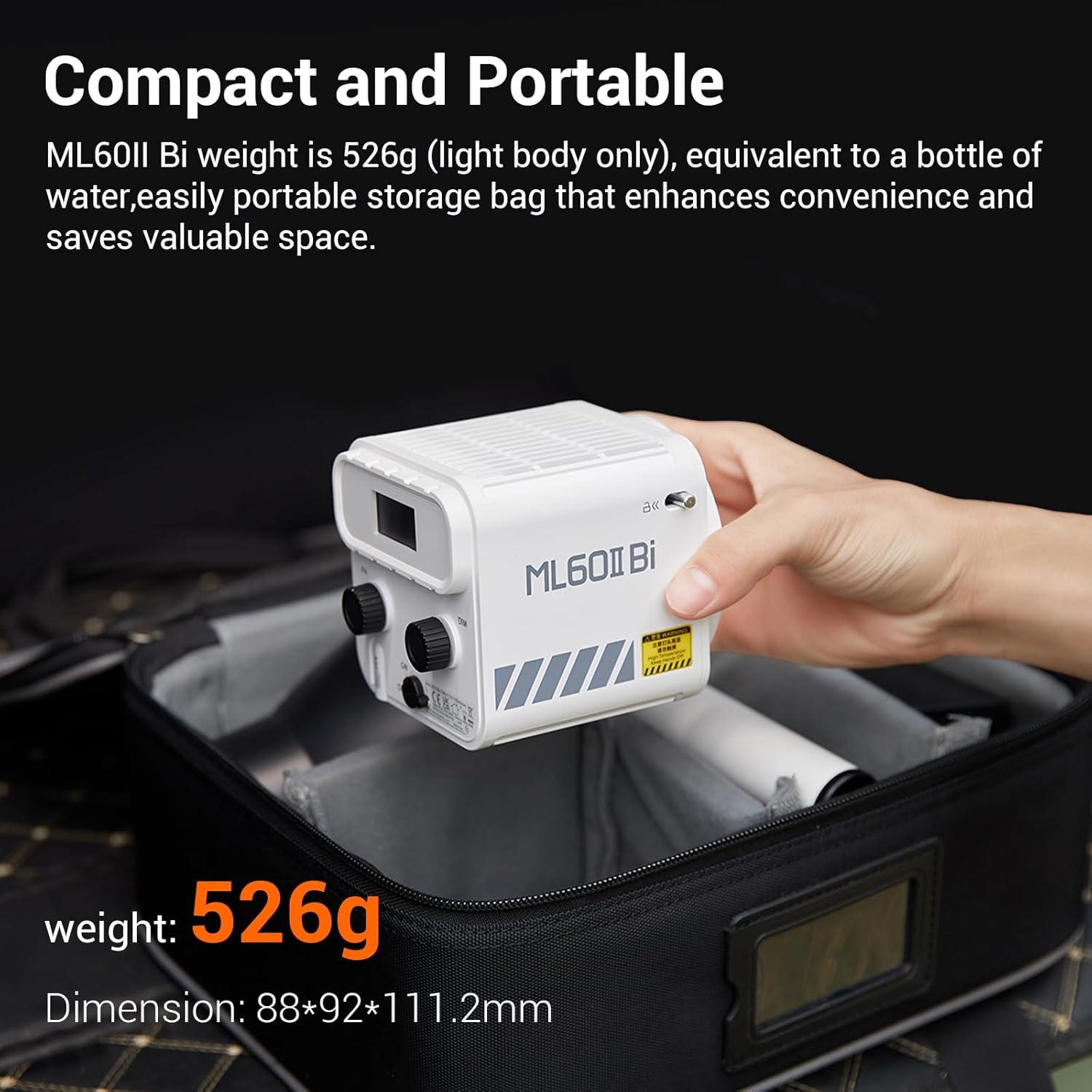 Godox ML60II Bi Luz LED 70W Bi-Color 2800K-6500K CRI 96+