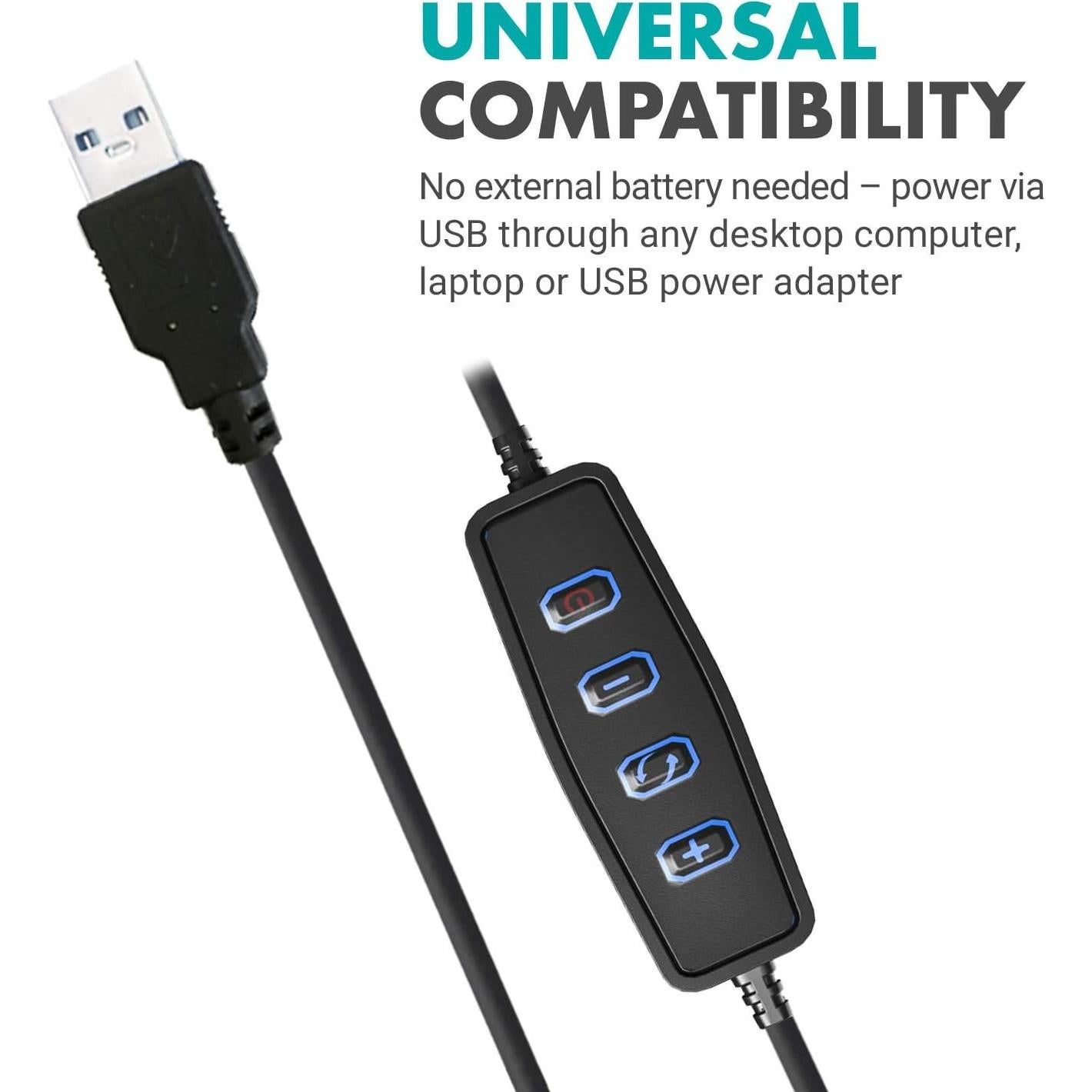 Luz de Anillo Selfie Movo VGC-1 Flexible USB 3 Modos 10 Niveles