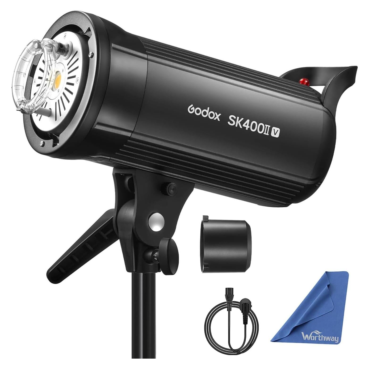 Flash de Estudio Godox SK400II-V 400W con Lámpara LED