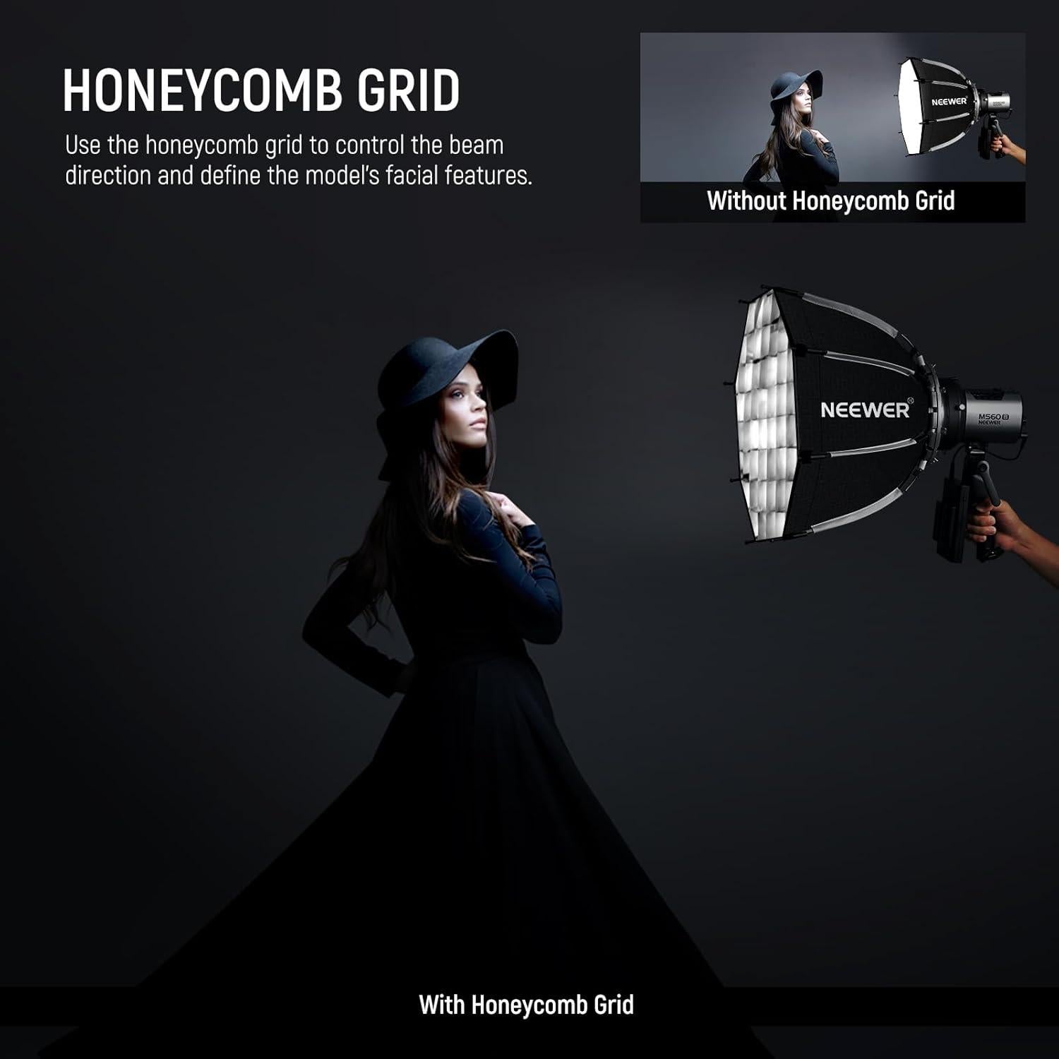 Softbox Octagonal NEEWER 45cm Bowens con Difusores y Malla