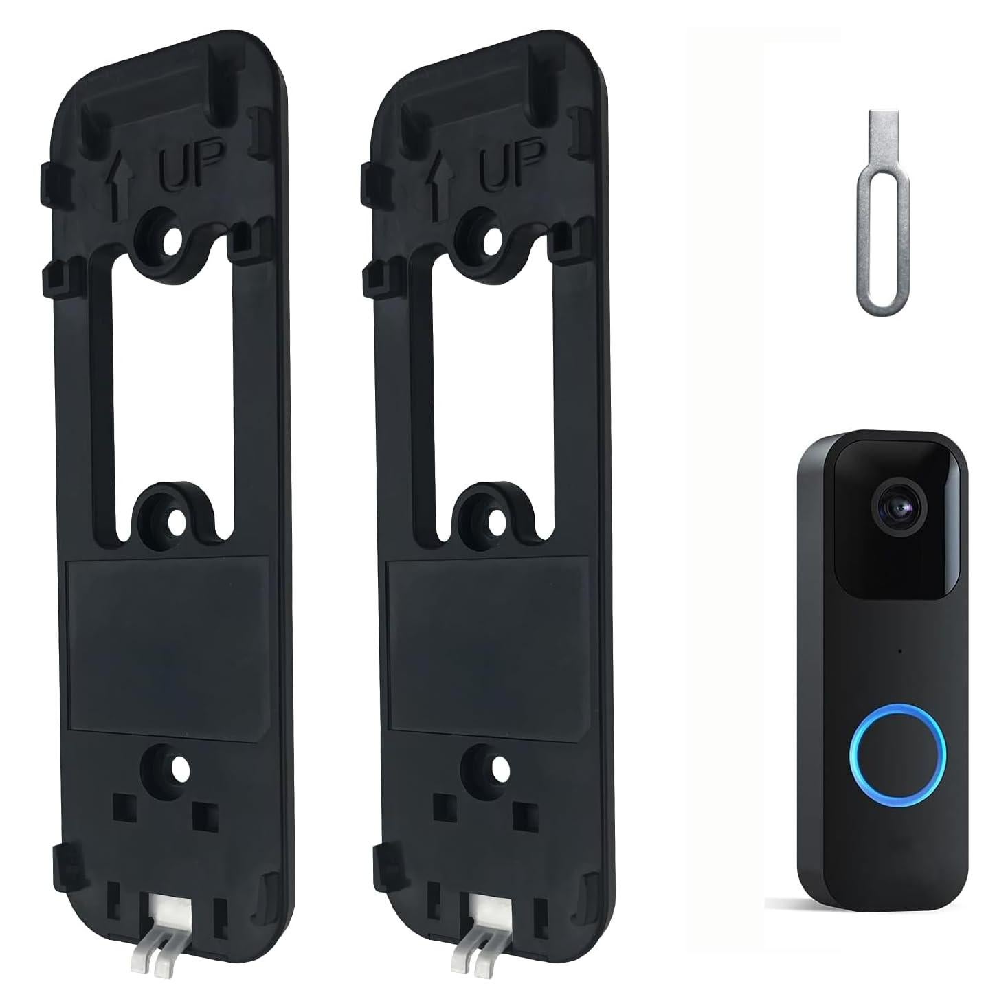 Placa de respaldo para timbre Blink Lolitech 3 agujeros negra