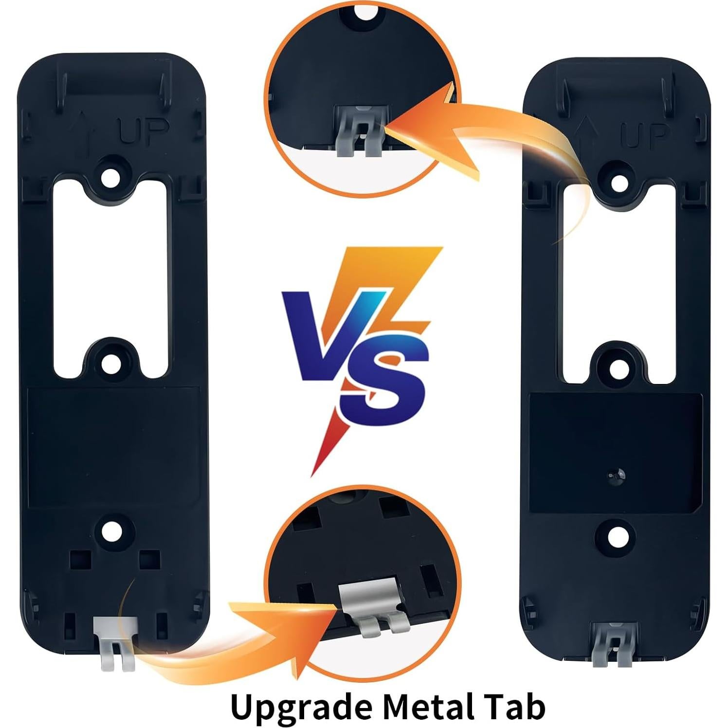 Placa de respaldo para timbre Blink Lolitech 3 agujeros negra