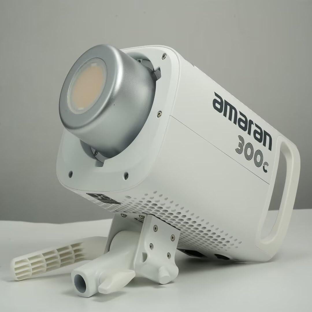 Amaran 300c RGB COB Video Light Bowen Mount,300w Photography Lighting Kit,App Control,2,500K to 7,500K Led Studio Light for Live Streaming,Video Recording,Content Creation,Tiktok (White)