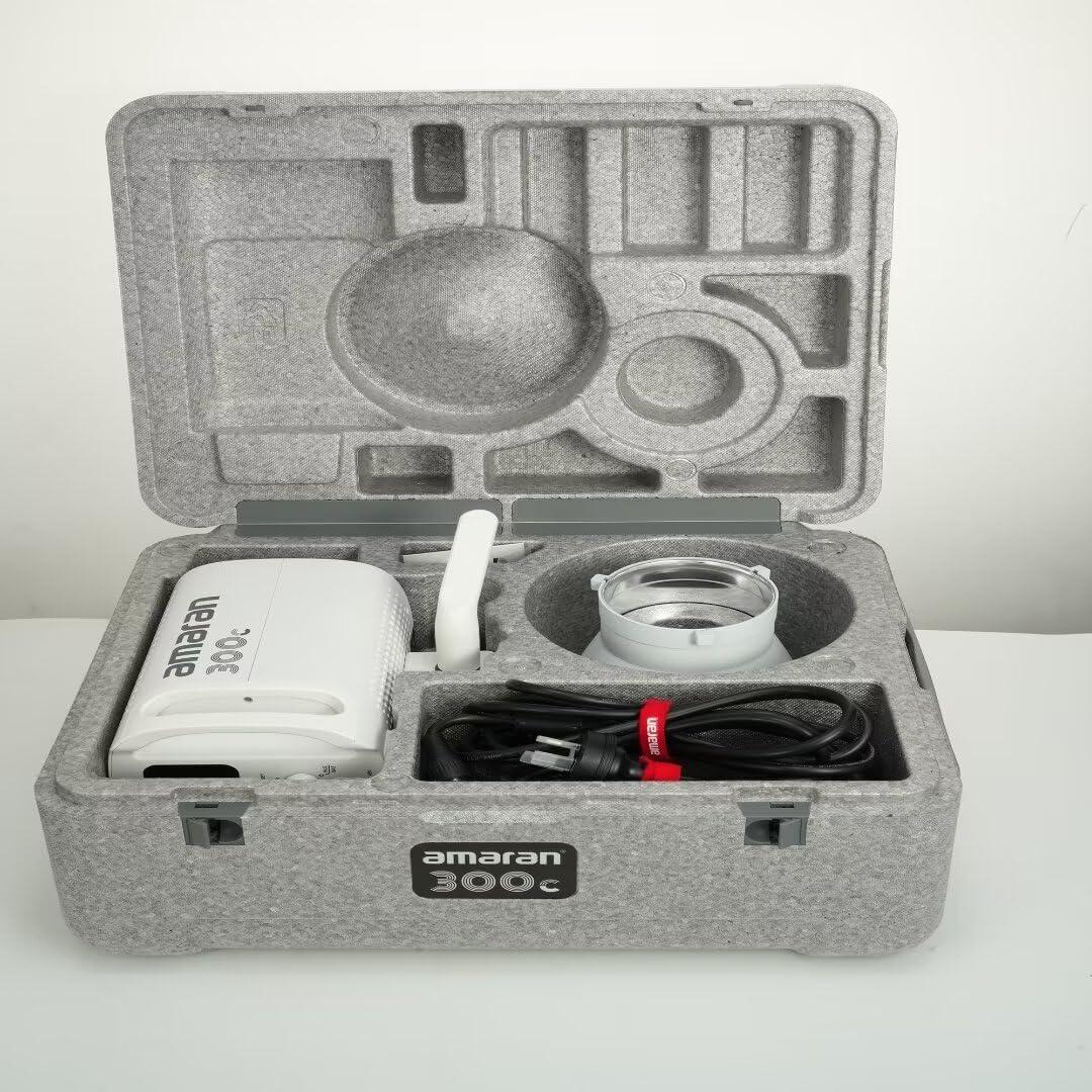 Amaran 300c RGB COB Video Light Bowen Mount,300w Photography Lighting Kit,App Control,2,500K to 7,500K Led Studio Light for Live Streaming,Video Recording,Content Creation,Tiktok (White)