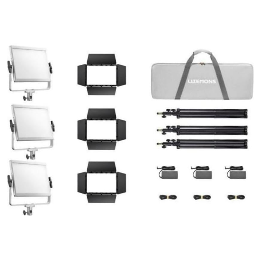 Kit de 3 Luces LED RGB Godox Litemons LP600R - Alta Brillantez