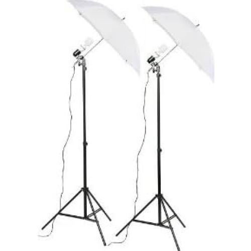Fancierstudio Lighting Kit 3 Point Lighting Kit with Three 6'x9' Muslin Backdrop and Background Stand by Fancierstudio FH4046