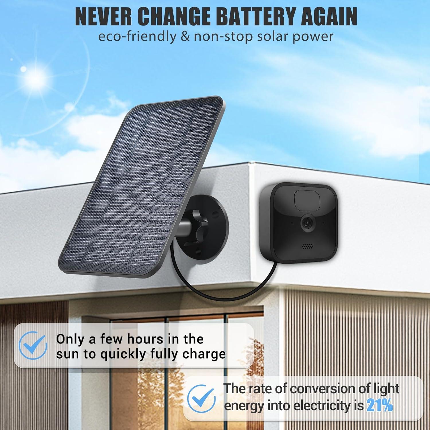 Panel Solar BGJOY para Cámara Blink Outdoor 3ra Gen, IP65