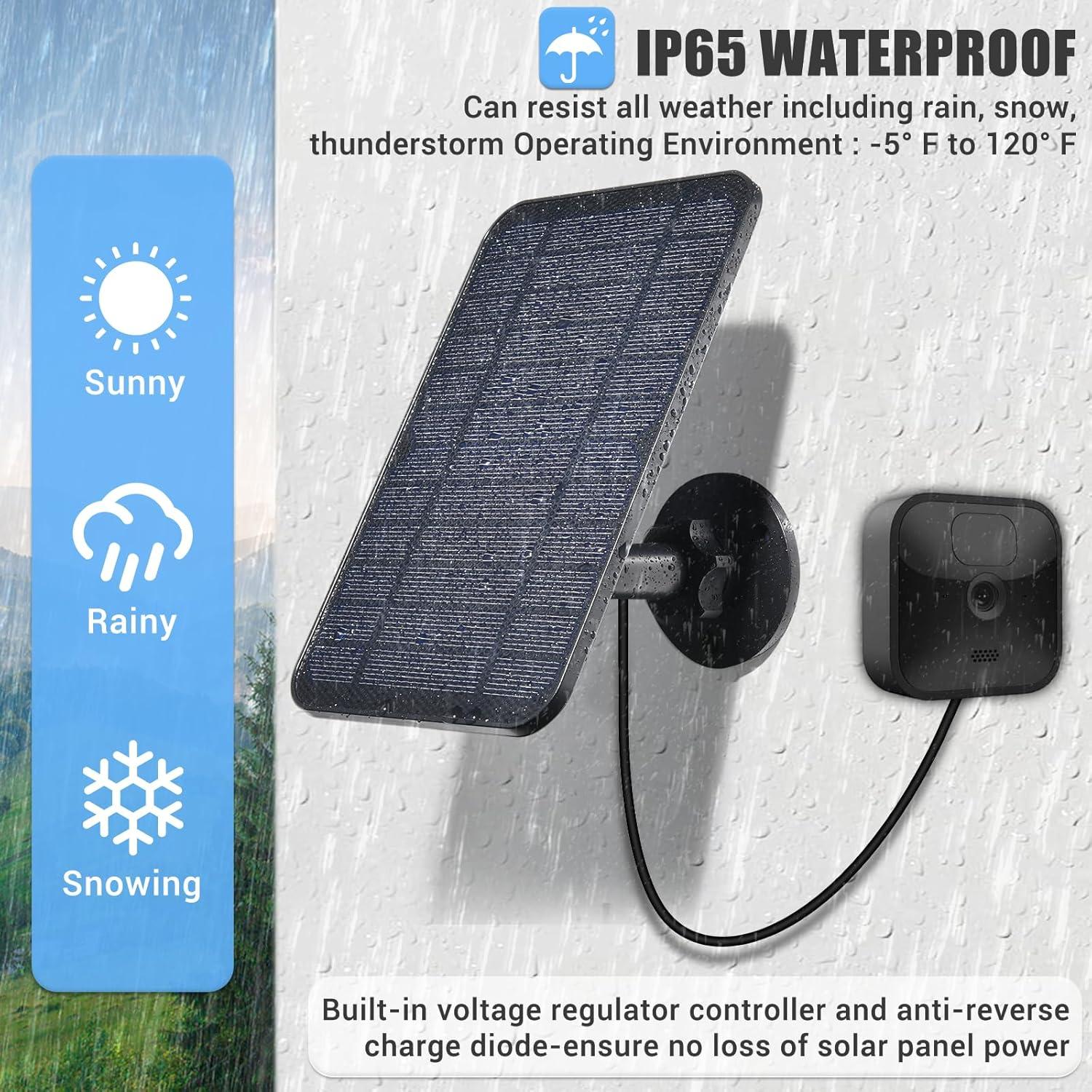 Panel Solar BGJOY para Cámara Blink Outdoor 3ra Gen, IP65