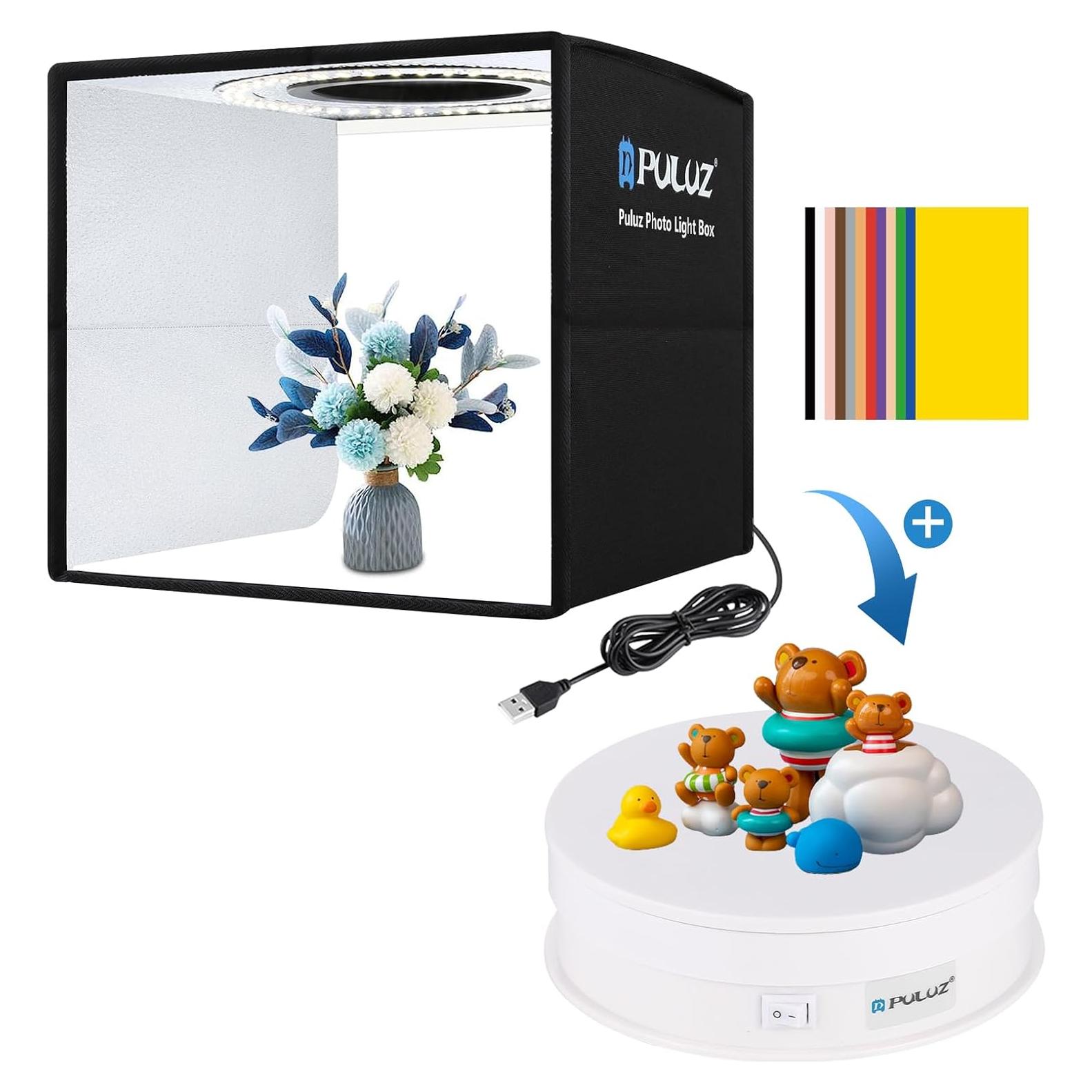 Mini Estudio Fotográfico PULUZ con Soporte Giratorio 360°