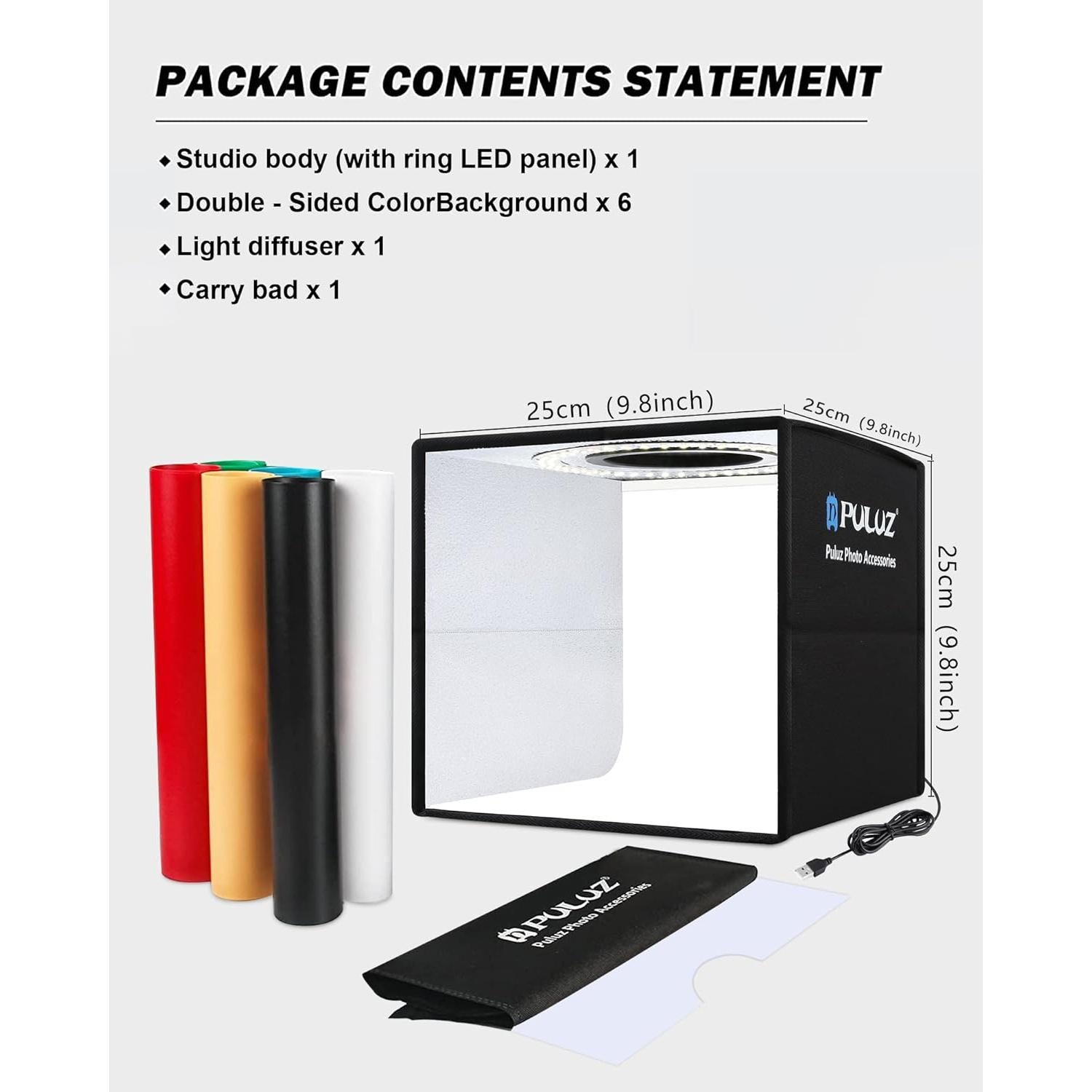 Mini Estudio Fotográfico PULUZ con Soporte Giratorio 360°