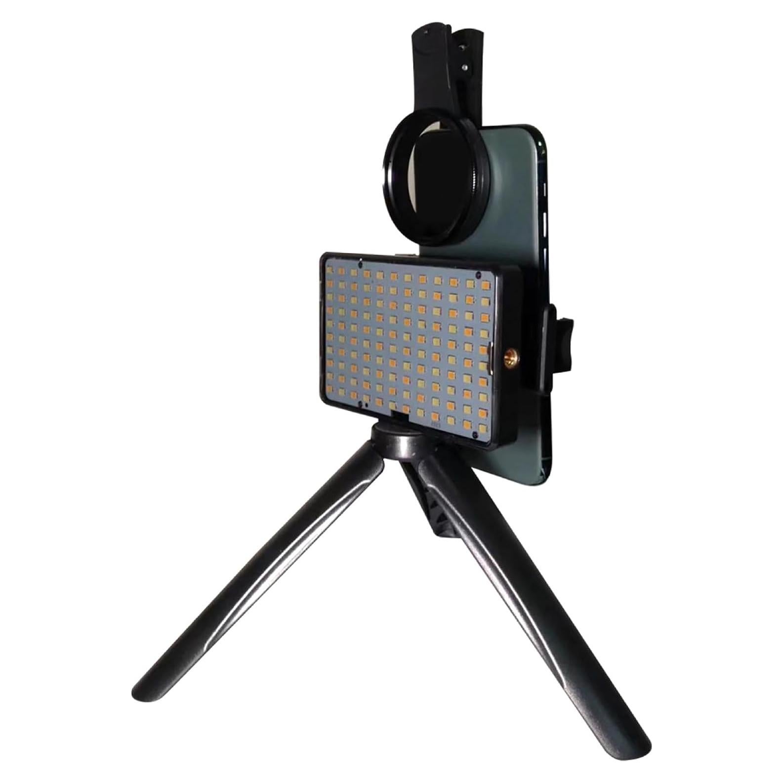 LED Video Light with Adjustable Tripod Stand, 2500K-9000K Dimmable Studio Lighting Kit,120PCS LED Beads USB Photo Lights for Live Streaming