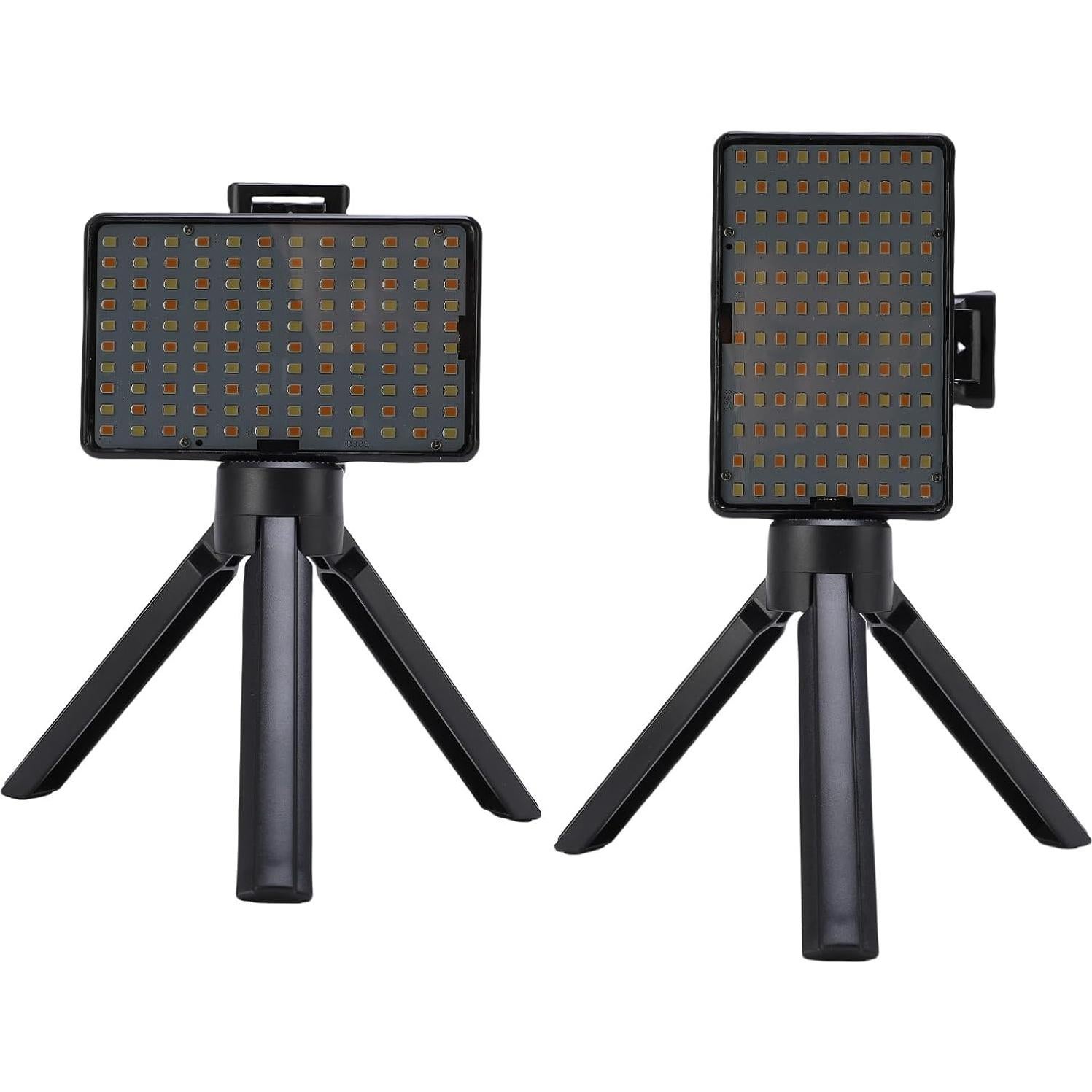 LED Video Light with Adjustable Tripod Stand, 2500K-9000K Dimmable Studio Lighting Kit,120PCS LED Beads USB Photo Lights for Live Streaming