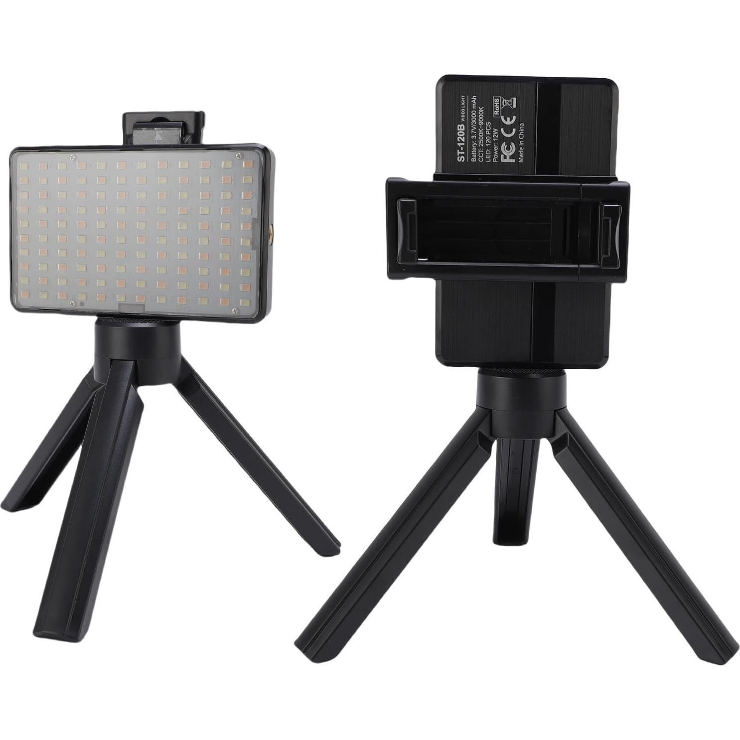 LED Video Light with Adjustable Tripod Stand, 2500K-9000K Dimmable Studio Lighting Kit,120PCS LED Beads USB Photo Lights for Live Streaming