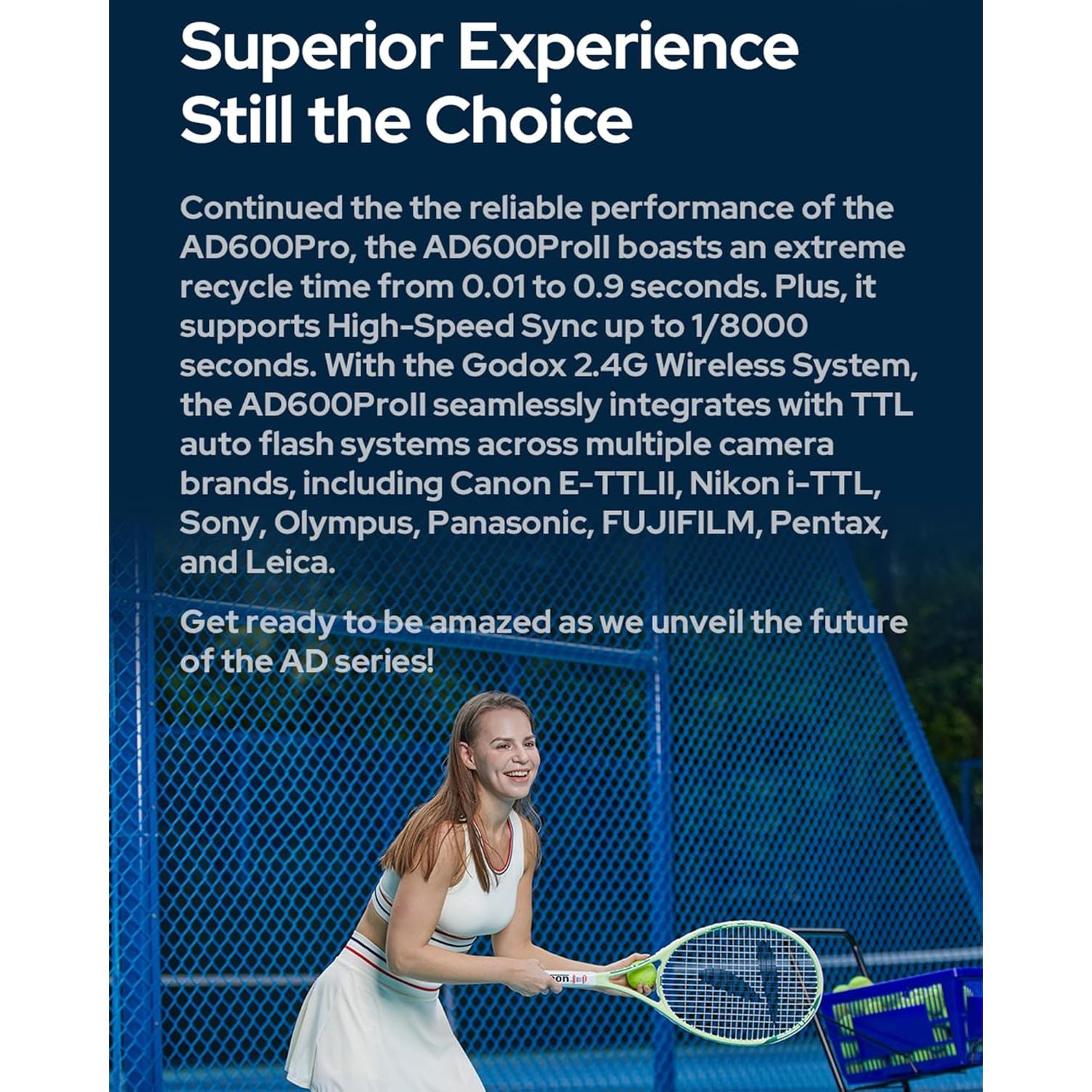 Godox AD600 Pro II Flash Estroboscópico 600Ws Bi-Color 40W