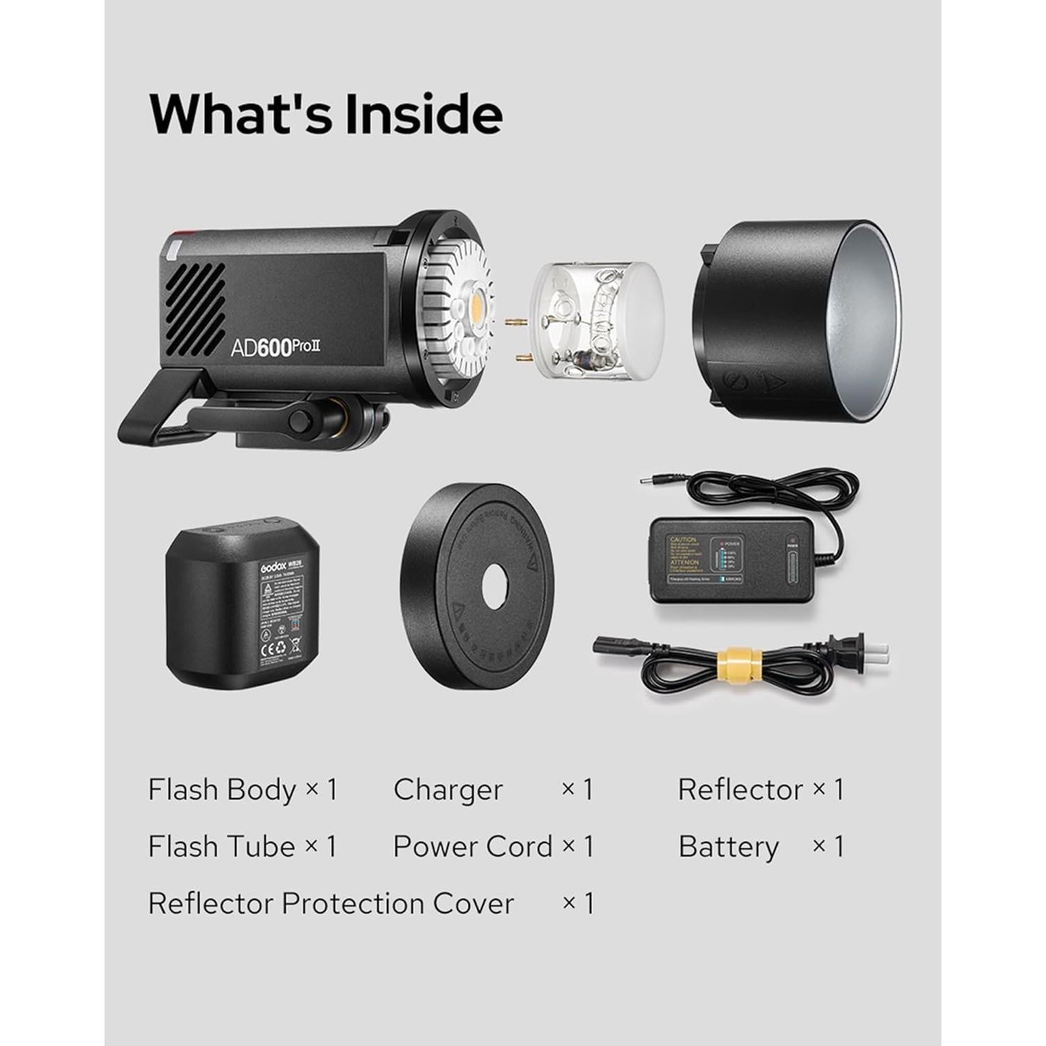 Godox AD600 Pro II Flash Estroboscópico 600Ws Bi-Color 40W