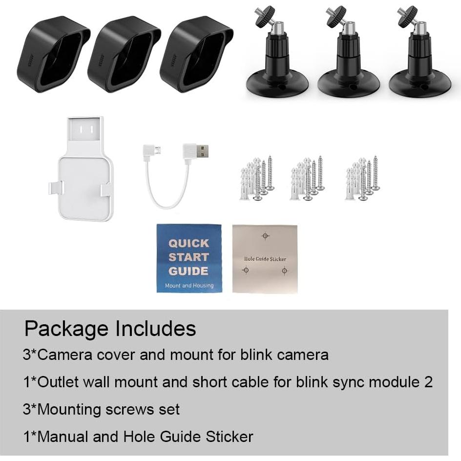 Soporte para Cámara Blink Exterior Gresur 3 Paquete Ajustable