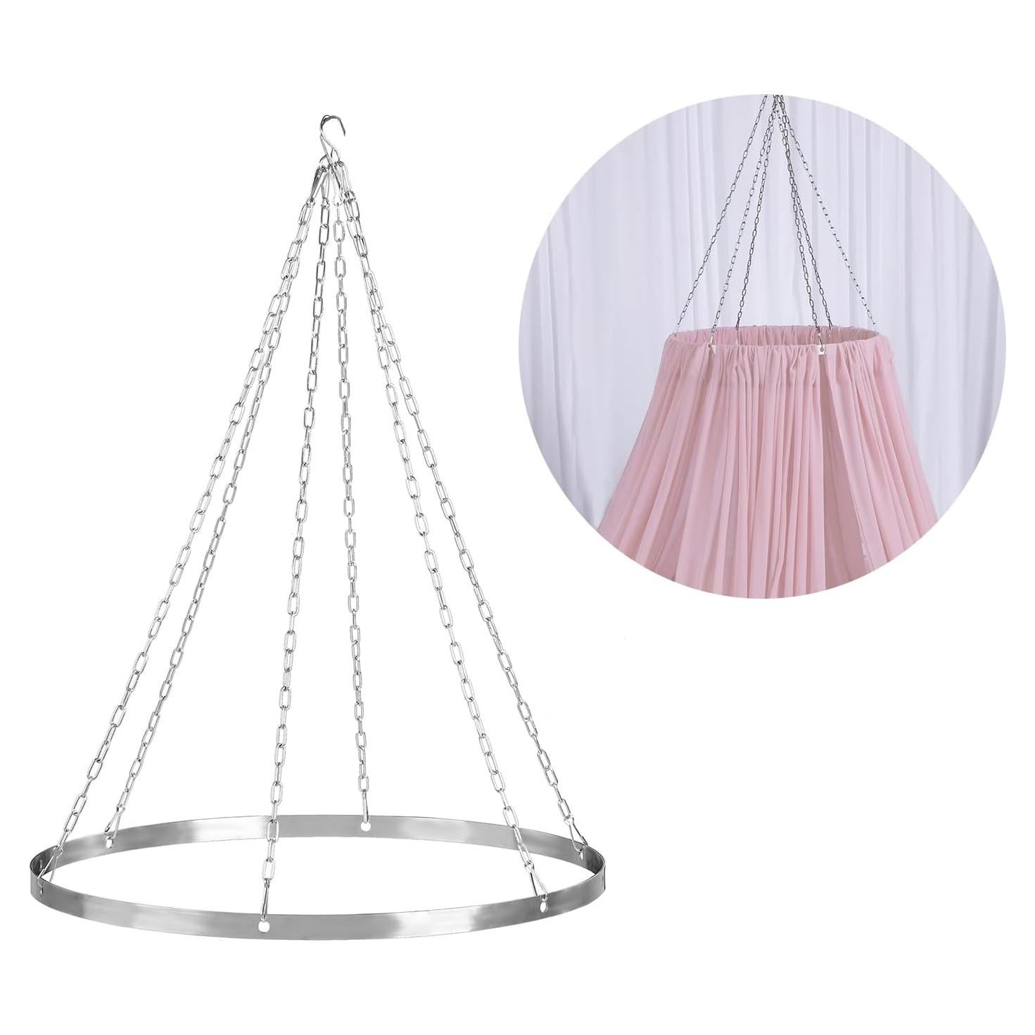 Kit de Colgantes de Cortinas de Techo PakiInno 60.96 cm Plateado