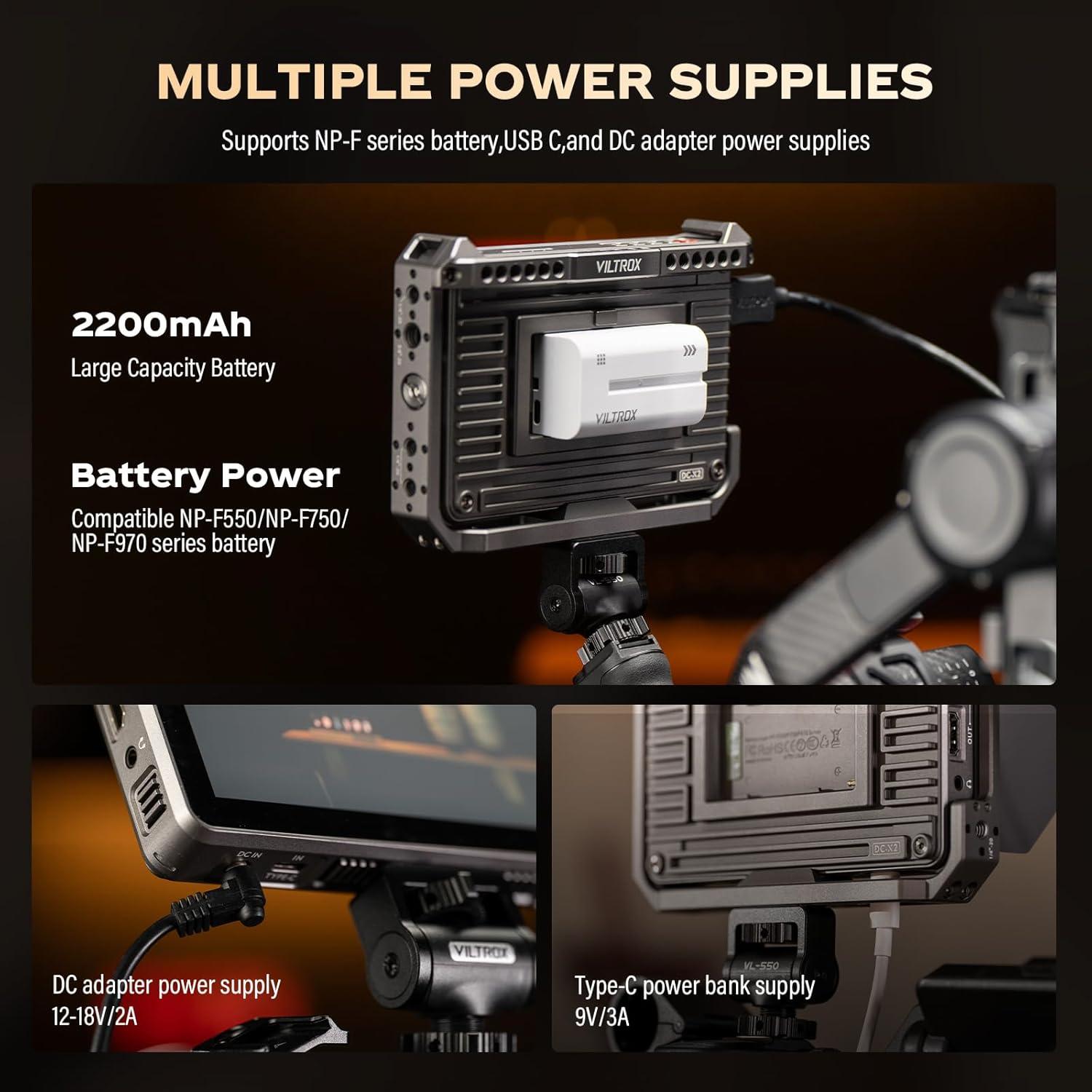 Monitor de Campo Viltrox DC-X2 6" FHD 2000 Nits Táctil