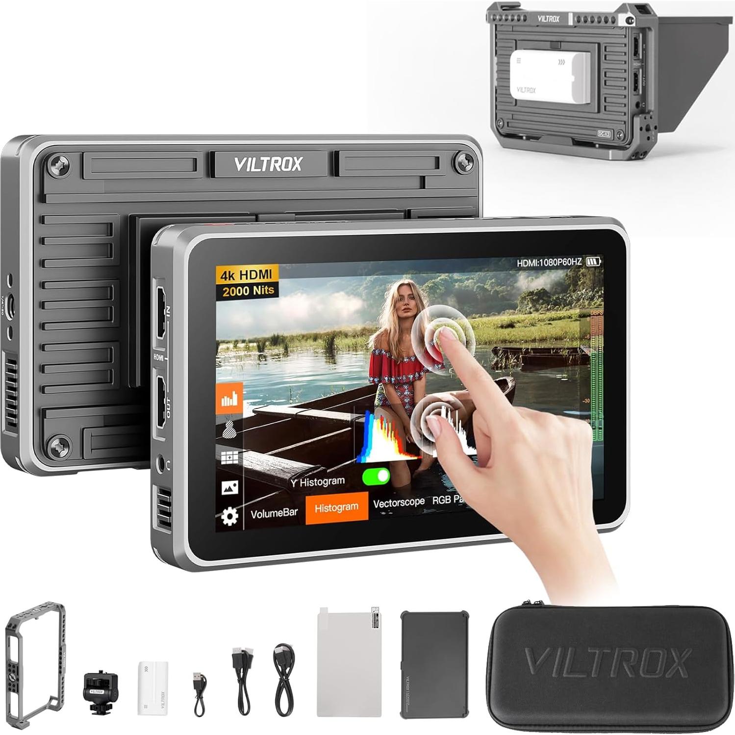 Monitor de Campo Viltrox DC-X2 6" FHD 2000 Nits Táctil