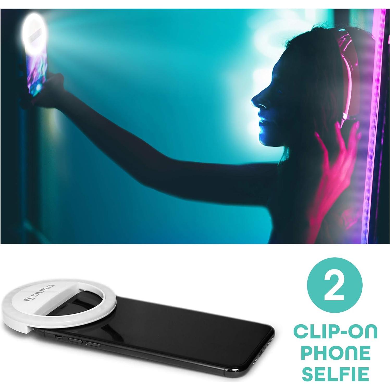 Kit de Estudio Aduro U-Stream con Luz de Anillo y LED 1.83m