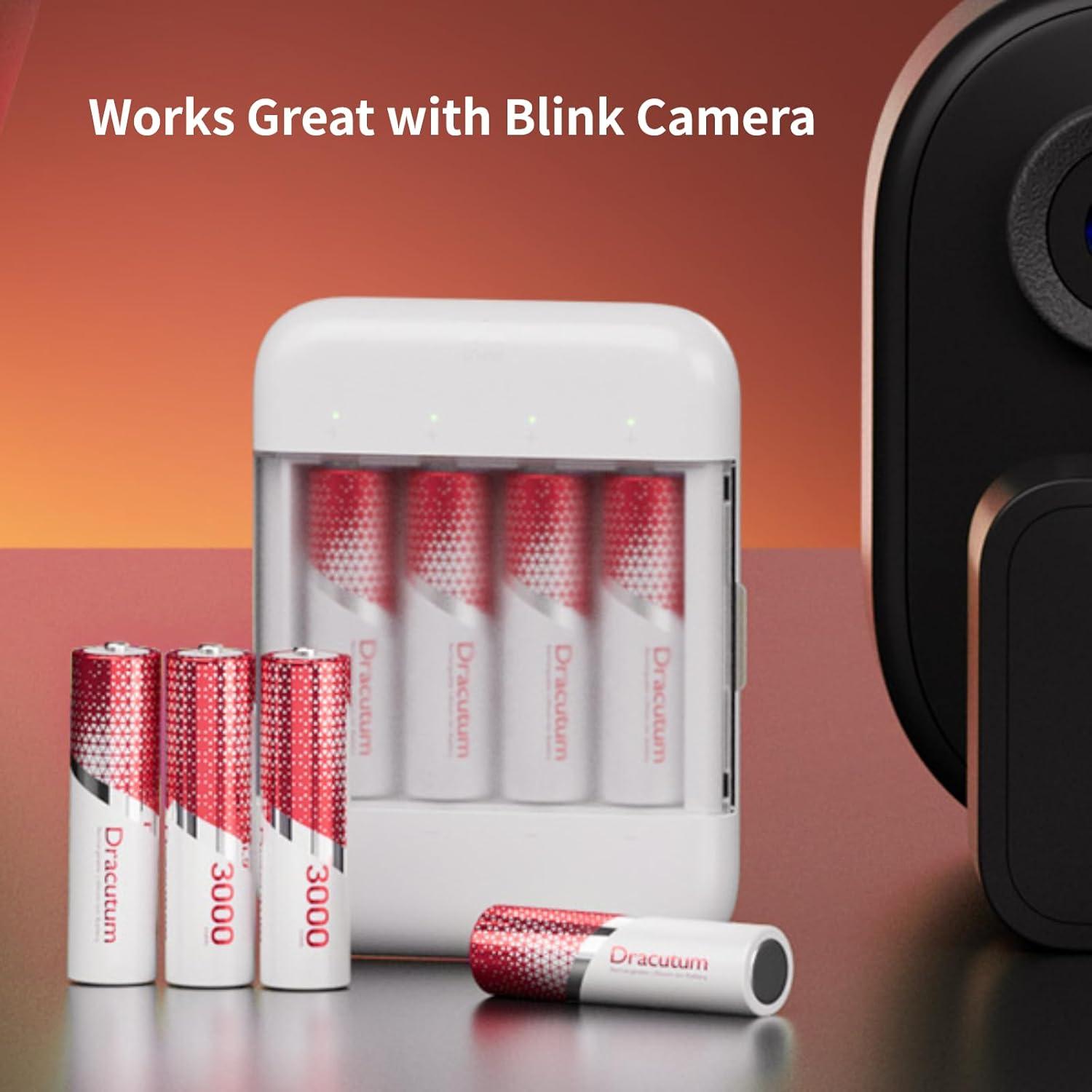 Paquete 8 Baterías Recargables AA Dracutum 3000mWh Cargador