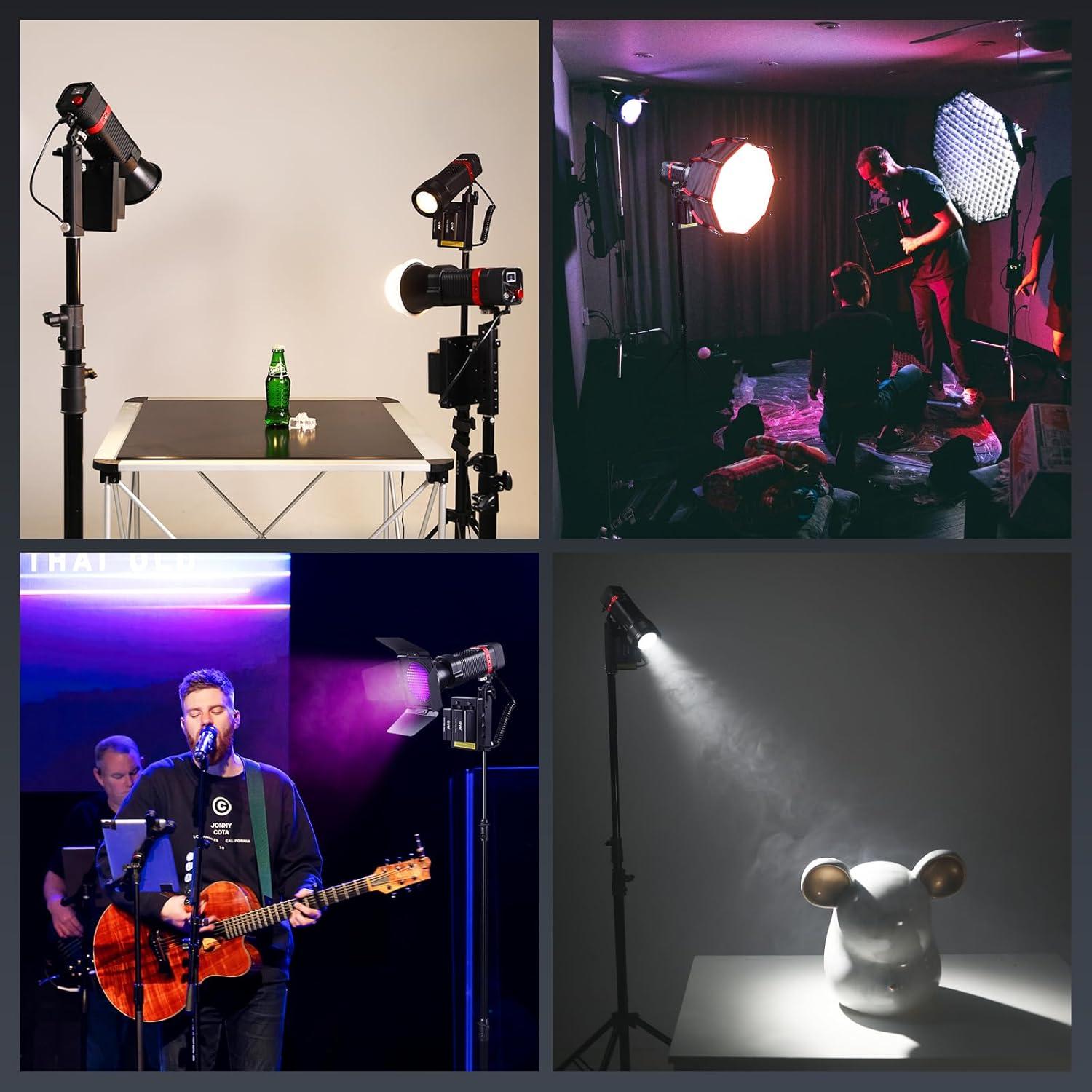 Kit de Luz de Video RGB GVM PL60C - 3 Luces LED Portátiles