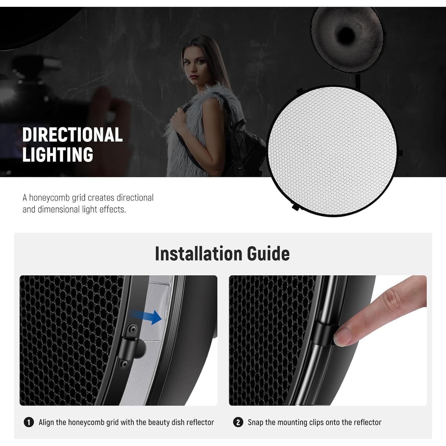 Plato de Belleza Reflector YUOCU 30cm con Montaje Bowens