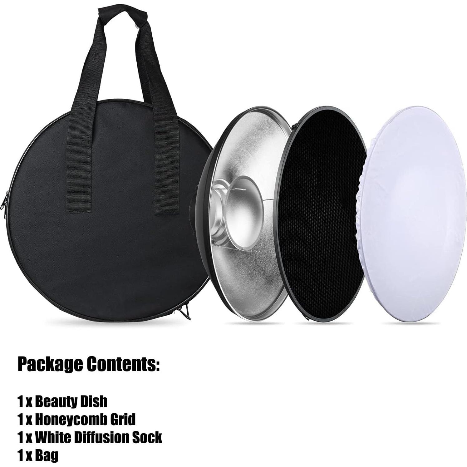 Plato de Belleza Reflector YUOCU 30cm con Montaje Bowens