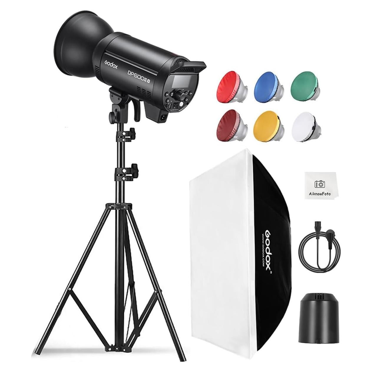 Kit de Fotografía Godox DP600III-V con Softbox y Soporte