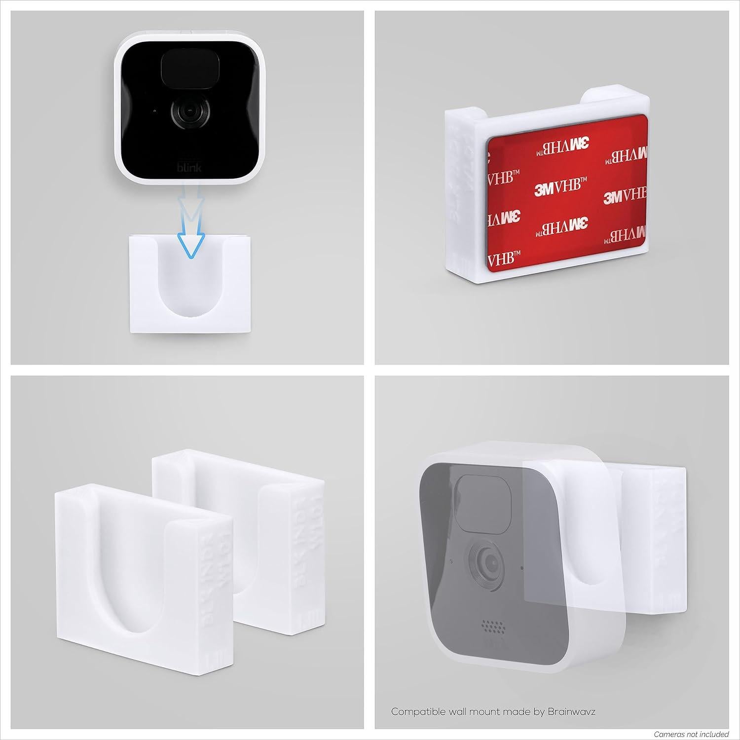 Soporte Adhesivo BRAINWAVZ para Cámara Blink 2 Paquetes