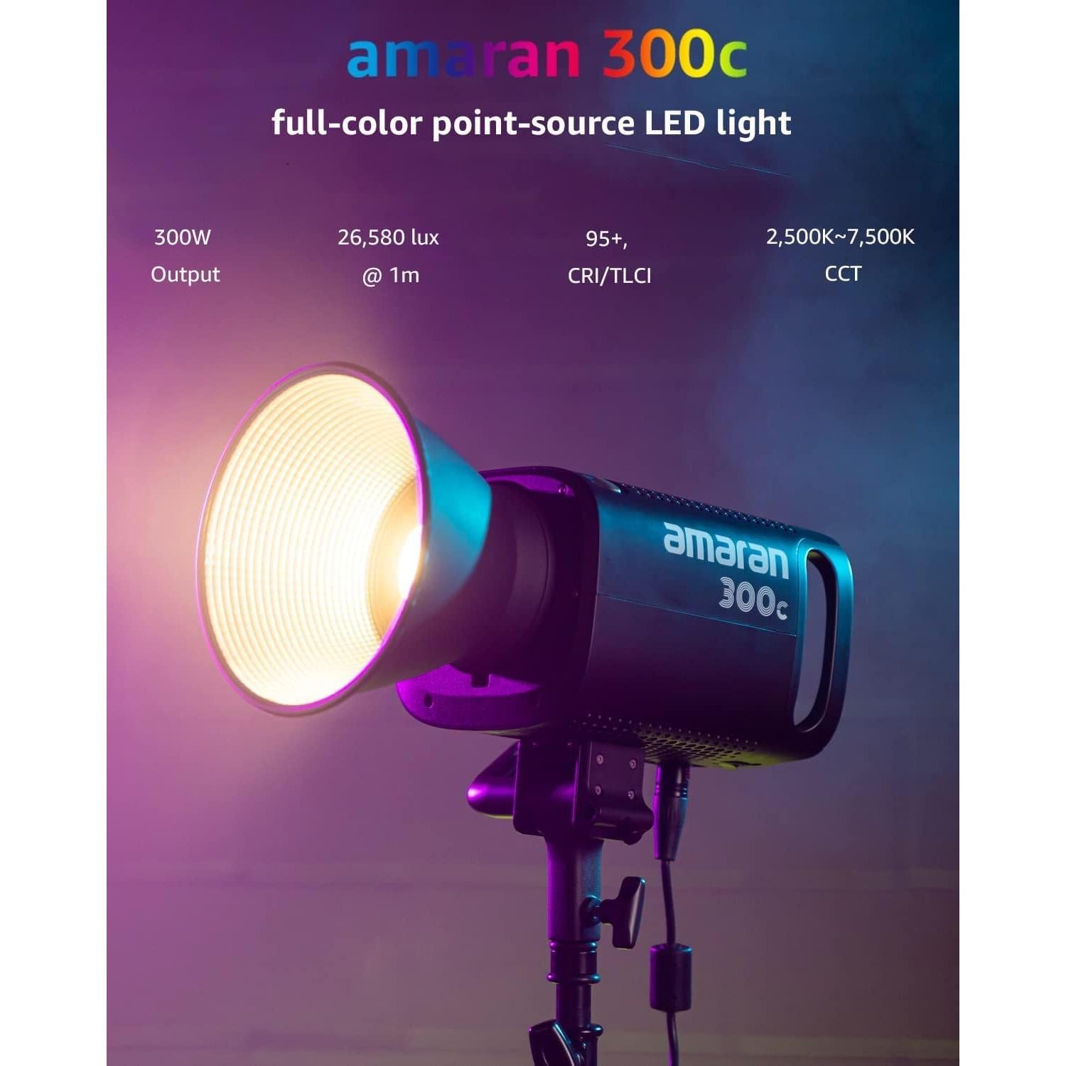 Luz de Video LED RGB Aputure amaran 300c 2500K-7500K
