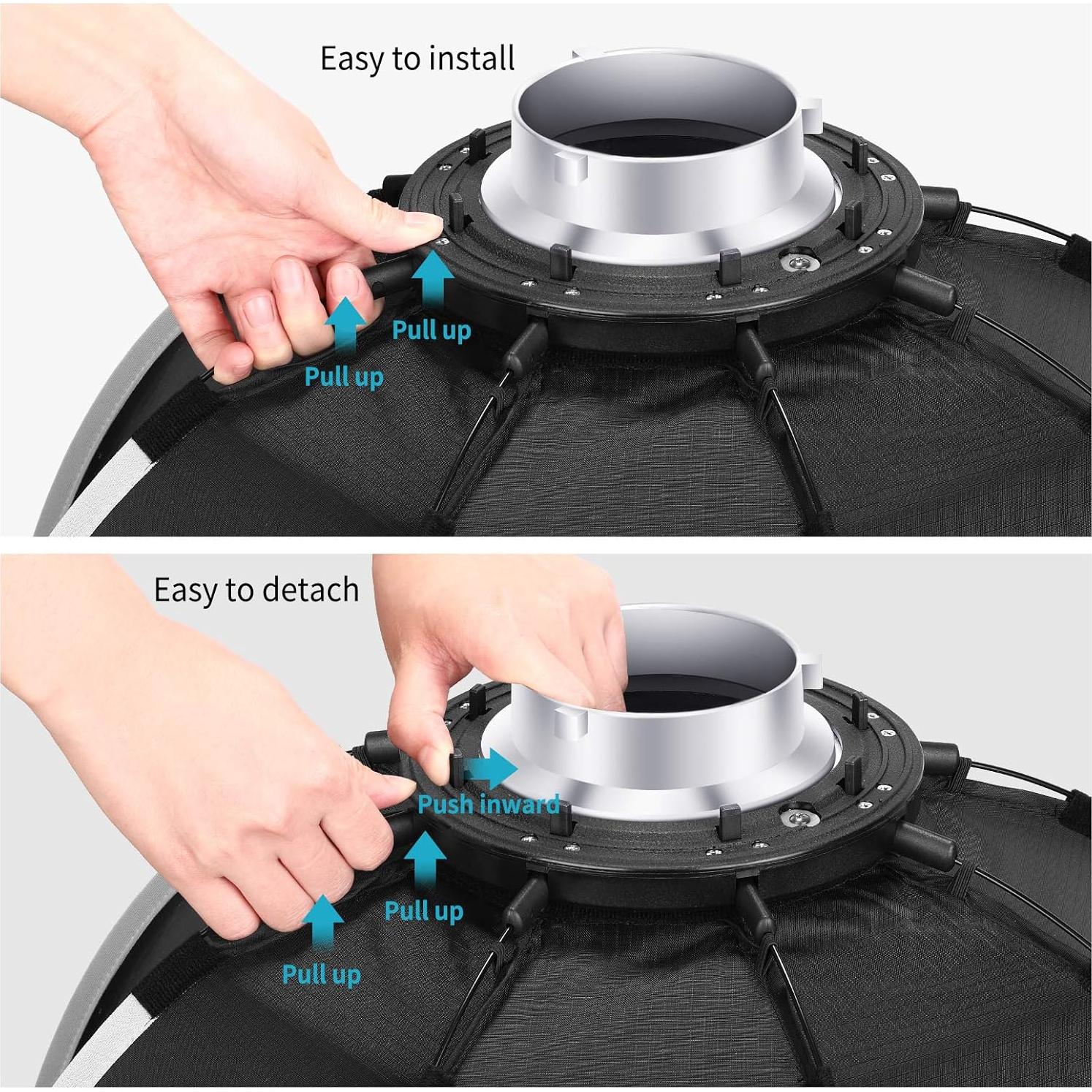 Softbox Octagonal 90cm Neewer con Montura Bowens y Bolsa