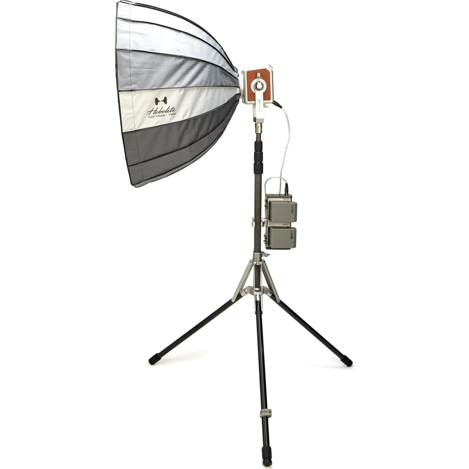 Pro Photography Lighting Creator Kit, 300W LED Studio Light with Detachable LCD Control, Barndoor, Softbox, Carbon Fiber Tripod, CRI/TLCI 96+, 2700-6500K, AC/DC Power