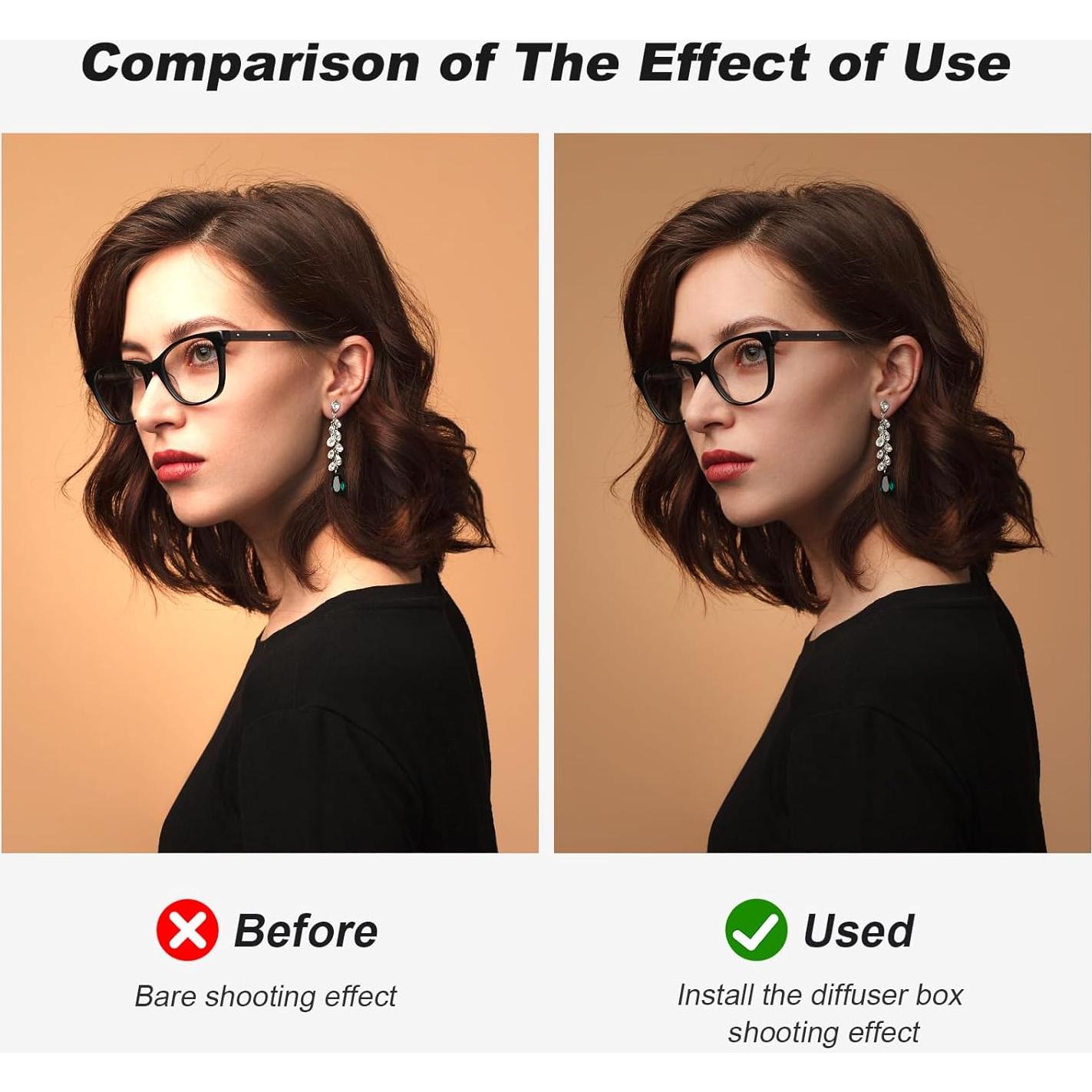 Soonpho 3Pcs Flash Diffuser, White Bounce Light Diffuser Kit Compatible for Godox, Canon, Nikon, Sony, Olympus, Fuji Hot-Shoe Mount Camera Speedlight