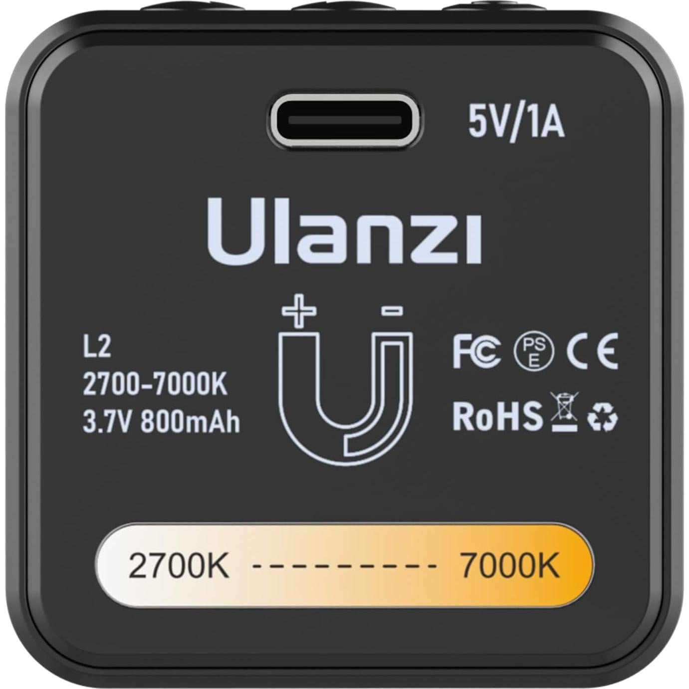 Luz de Video ULANZI L2 Bi-Color LED 2700-7000K 800mAh