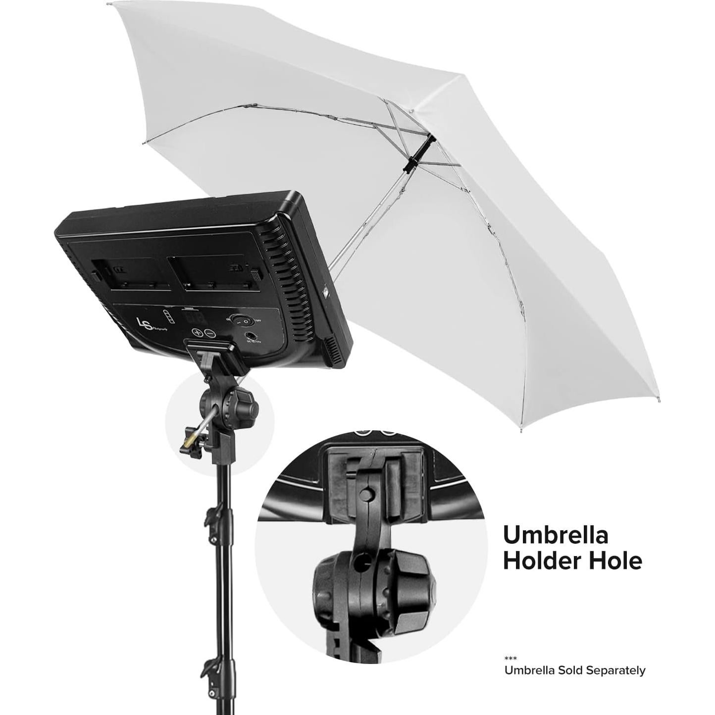 Luz Dimmable Bi-Color LED LimoStudio 504 con Soporte 198 cm