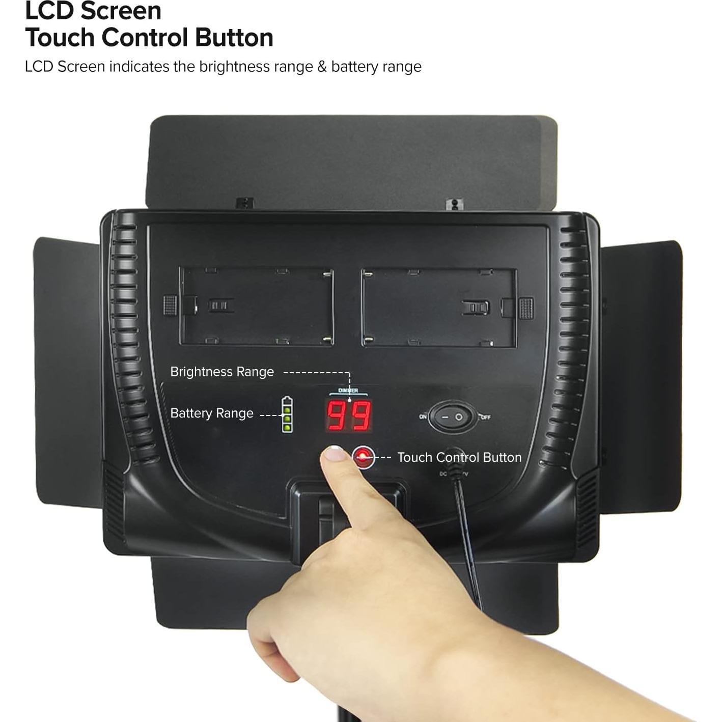 Luz Dimmable Bi-Color LED LimoStudio 504 con Soporte 198 cm