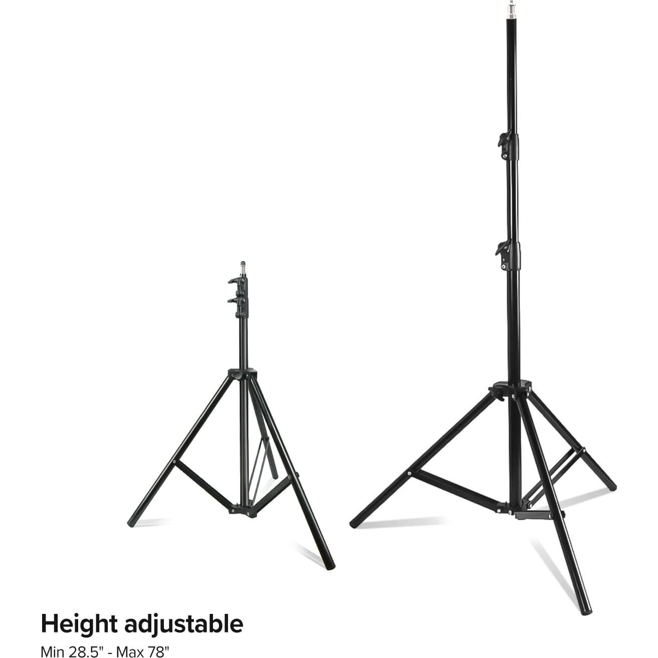 Luz Dimmable Bi-Color LED LimoStudio 504 con Soporte 198 cm