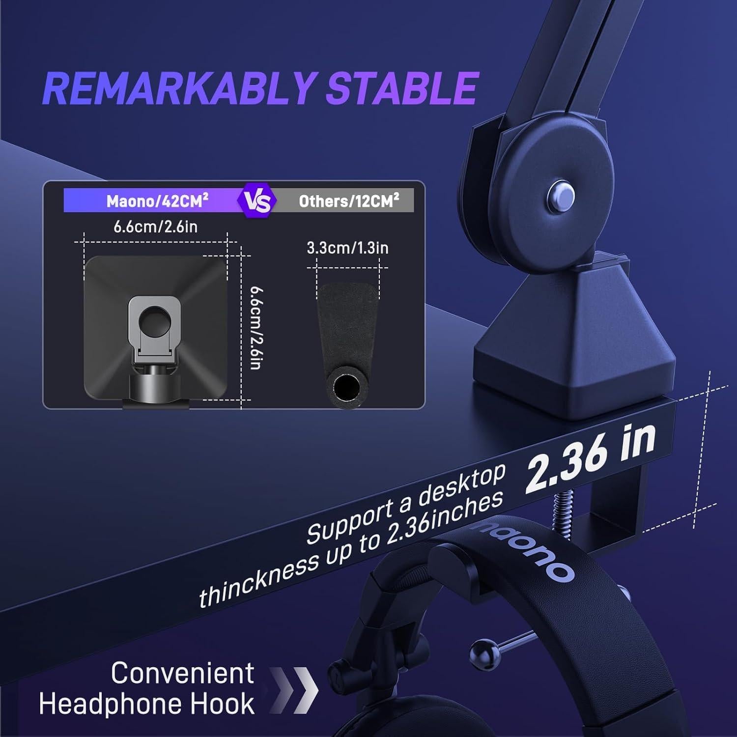 Micrófono Dinámico MAONO PD200X USB/XLR con RGB y Brazo