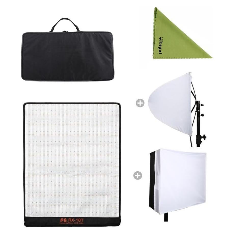 Luz LED Fotográfica Portátil Falcon Eyes RX-18T 62W con Difusor