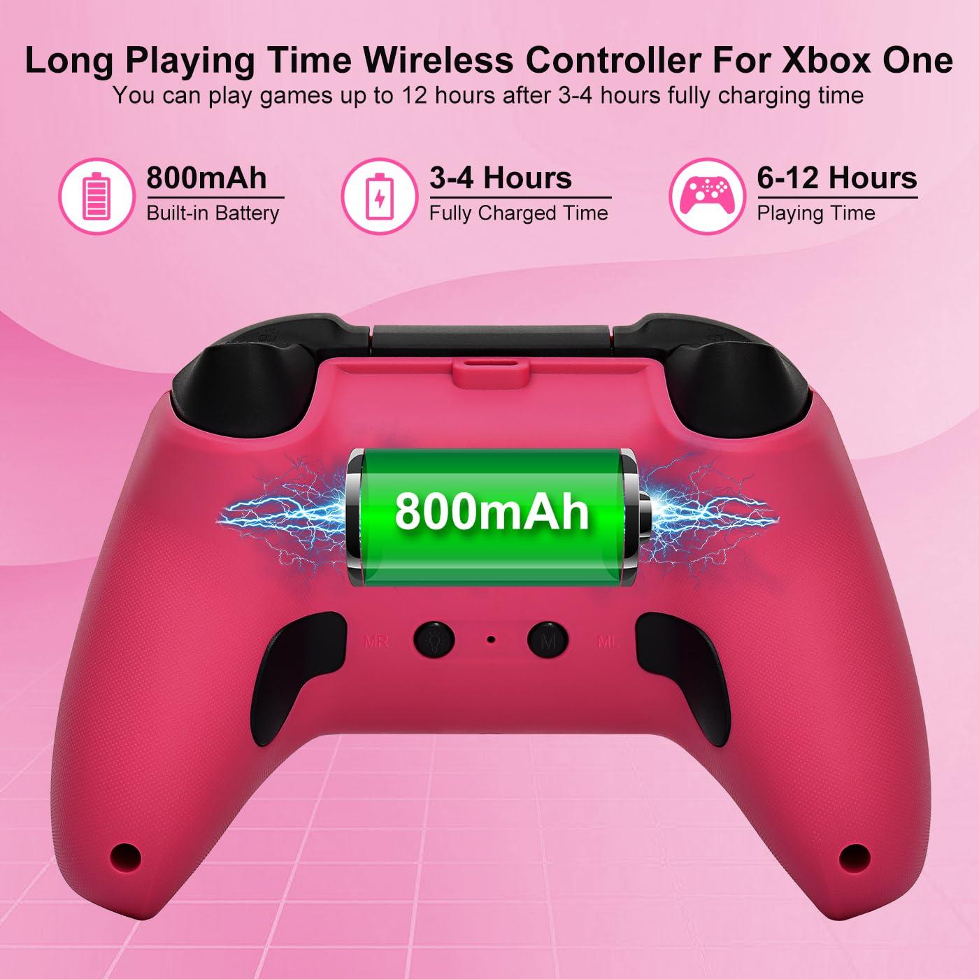 Controlador Inalámbrico Xbox One TBZAN Rosa LED RGB